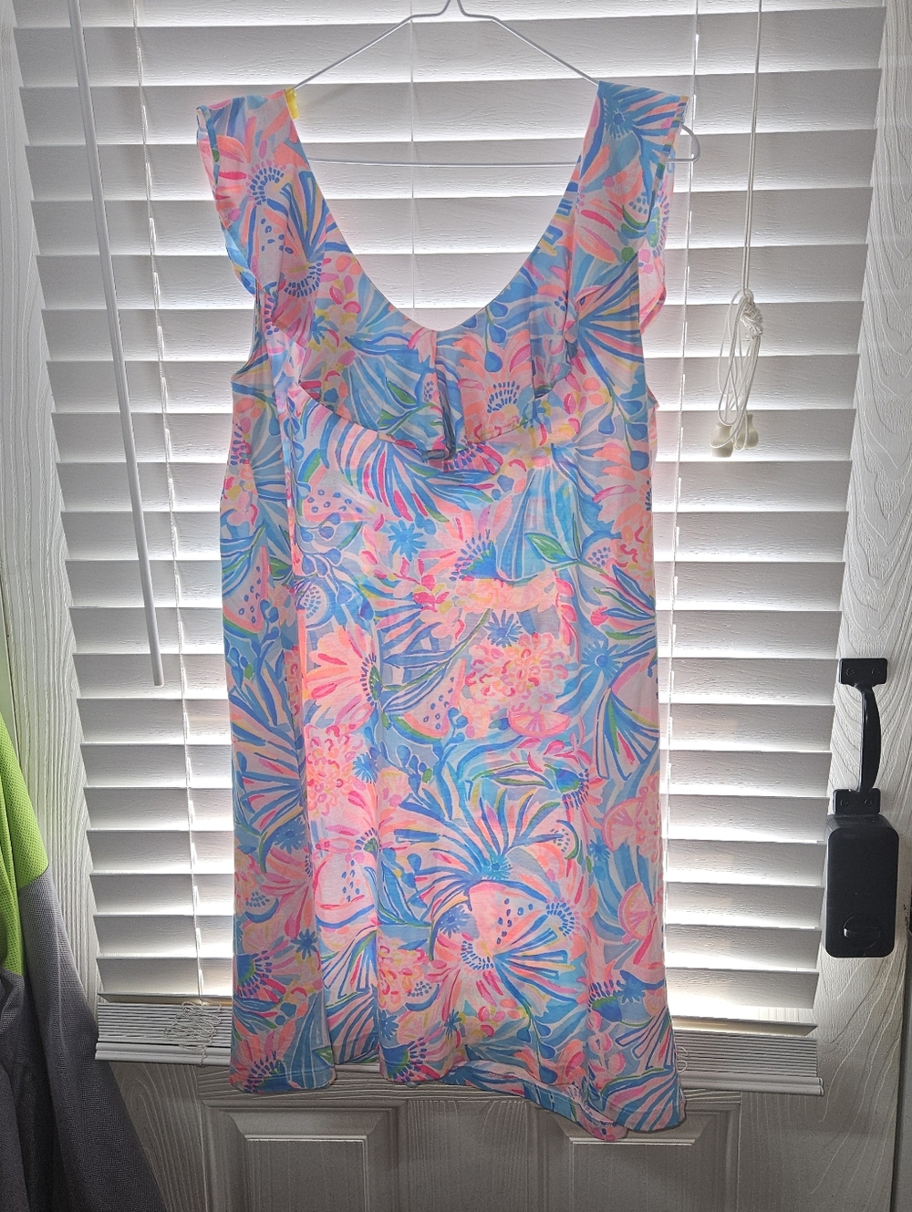 Lily Pulitzer Tropical Print Sleeveless Shift Dress - Pink & Blue